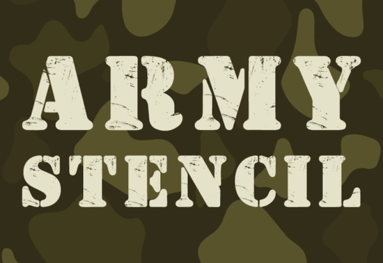 Army Stencil Font